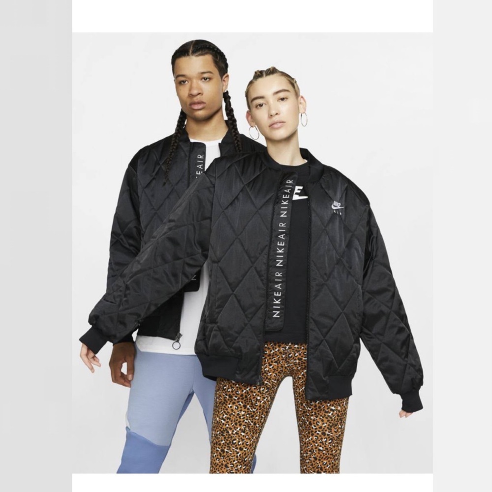 Nike Air Syn Fill Satin Jacket Black/Black/White New with Rare & Sold Out - Picture 4 of 11